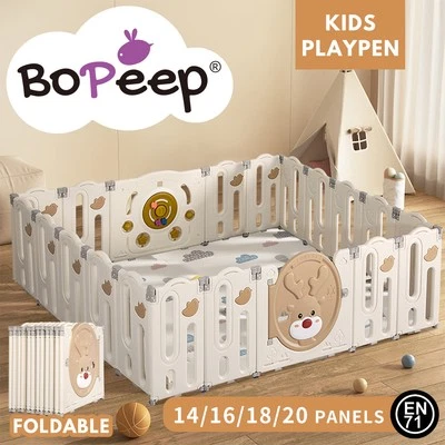 Bopeep Kids Playpen Baby Safety Gate Toddler Play Game Toy Foldable Panels - image 1 of 4