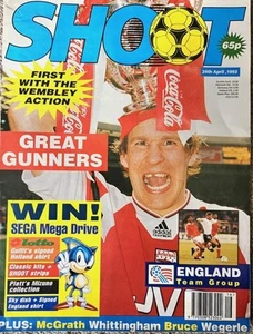 VINTAGE SHOOT!FOOTBALL MAGAZINE-24TH APRIL 1993 GREAT GUNNERS-ENGLAND TEAM GROUP - Picture 1 of 15