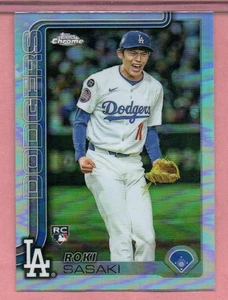 Roki Sasaki 2025 Topps Chrome Rookie Photo Variation SP RC Dodgers #217 - Picture 1 of 1