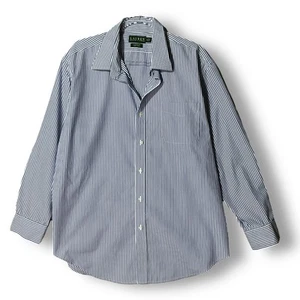 Camicia uomo Lauren Ralph Lauren a righe con bottoni collo tg 18 classica nautica - Foto 1 di 12