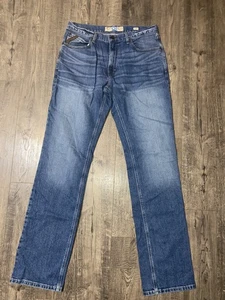 Ariat Jeans Mens 34x38 M2 Relaxed Legacy Boot Cut Blue 100% Cotton Work Western - Picture 1 of 6