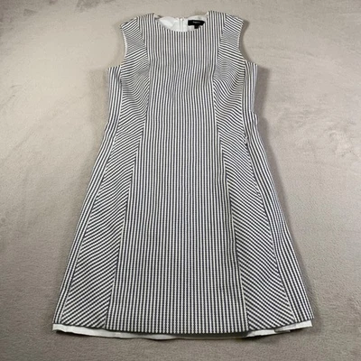 Theory Dress Womens 6 Helaina Sayre Stripe Wool Blend Sleeveless Lined Classic - Image 1 of 4