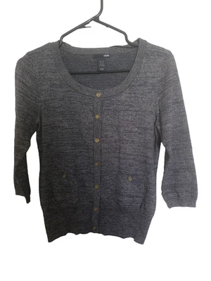 Suéter Cárdigan H&M Metálico Abotonado, Hilo Dorado, Talla Mediana, Top Brillante Foto 1 de 4