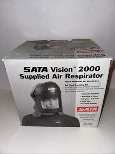 SATA 2000 AIR SYSTEM RESPIRATOR 51854 VISION 2000 HOOD, FILTER ,MASK 3m FREESHIP - Picture 1 of 17
