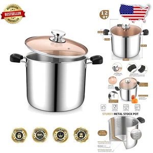 Versatile Pentola 12 Qt per Cucinare, Cuocere a Vapore e Zuppe - Tutti i Tipi di Fornelli - Foto 1 di 9
