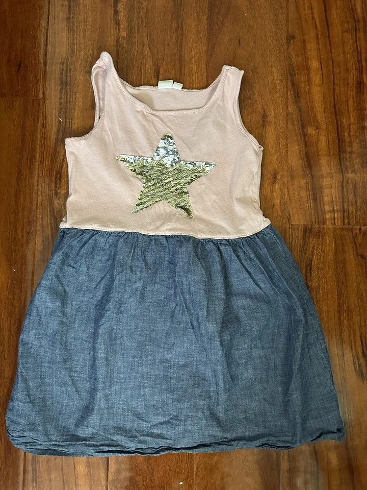 Vestido Gap Kids Lentejuelas Brillantes Estilo Tanque Rosa Drm para Niñas Talla L Grande Foto 1 de 1