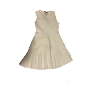 Milly Minis Girls Pointelle Godet Flare Dress, White , Size 4 - Picture 1 of 1