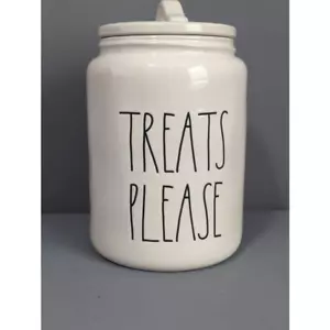 Rae Dunn Treats Please Keksglas Kanister weiß Keramik Handwerker Sammlung neu - Bild 1 von 6