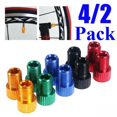 4/2X Presta to Schrader Valve Stem Adapter Converter Bicycle Bike Tire Tube - Image 1 of 4