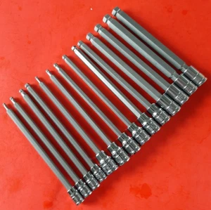 NEW KOBALT 14pc 1/4 3/8" Drive METRIC Long Ball End Hex Bit Driver Socket Set - Picture 1 of 6