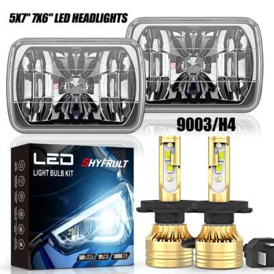 Faros LED de haz sellado alto/bajo de 2 piezas para GMC Savana 1500 2500 3500 7X6"" 100 W Foto 1 de 4