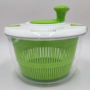 Salatschleuder manuell Salatwäscher Salat Spinner 5L Grün KMAKII TSQ10 - Bild 1 von 11