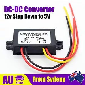 Waterproof DC-DC Converter 12V Step Down to 5V Car Power Supply Module 3A AUS A - Picture 1 of 11