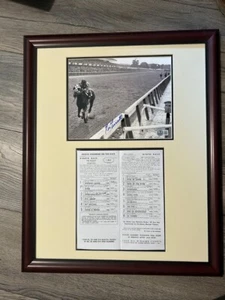 Secretariat Belmont Stakes 50th Anniversary Program / Photo Framed SIgned - Picture 1 of 2