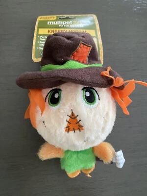 Multipet FALL/HALLOWEEN"SCARECROW" KNOBBY NOGGIN TOY Puppy/Dog NWT - Image 1 of 3