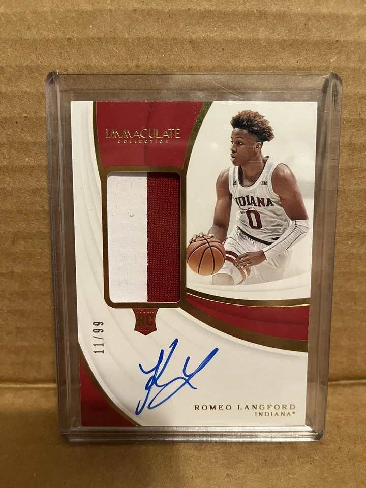 2019 Panini Immaculate Collection Romeo Langford Rookie RC Patch Auto RPA 11/99! - Image 1 of 3