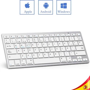 Mini Teclado Bluetooth Inalambrico Portatil PC Torre ORdenador QUERTY en Español - Imagen 1 de 23