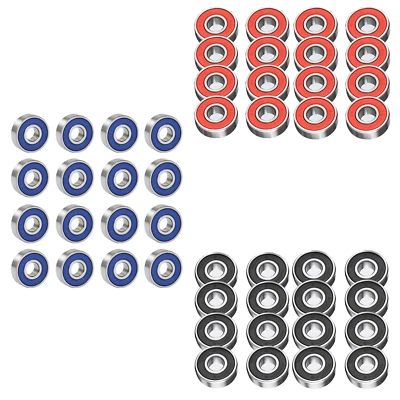 TRIXES Skateboard Roller Skate Scooter Wheel Bearings x16 *All Colours* ABEC - Image 1 of 4
