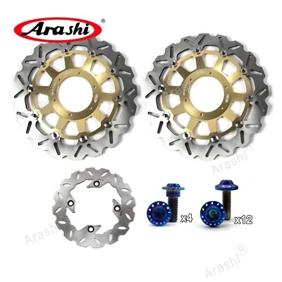 For Honda CBR929RR 00-01 CBR954RR 02-03 Front Rear Brake Discs w/ Mounting Bolts - Изображение 1 из 4