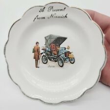 1901 Dresden Fiat & Coupe Muel Vintage Car Saucer Plate 5.5" English Bone China 