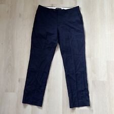 Saks Fifth Avenue Men’s 36x31 Blue Plaid Check Wool Flat Dress Pants