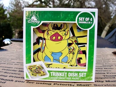 Disney Store El Rey León Juego de 4 platos de cerámica nuevos en caja Foto 1 de 4