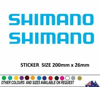 2 X Calcomanías Adhesivas Pesca SHIMANO 200mm Ancho Popular Barco Ute Foto 1 de 2