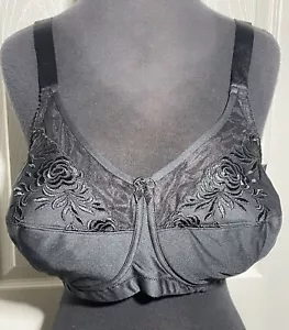 Hermoso sujetador Elila suave copa bordado talla 44F/DDD negro nuevo con etiquetas estilo 1301 - Imagen 1 de 4