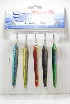 FFT® 5 x 22g PHANTO ARRING SPINNER SEÑUELO MAR MUELLE BARCO CABALLA BACALAO PILA DE BAJOS FI Foto 1 de 3