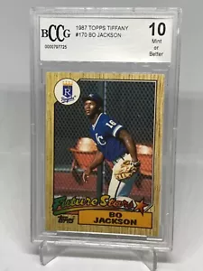 1987 Topps Tiffany Bo Jackson BECKETT BCCG 10 GEM MINT Rookie RC #170 HOF - Picture 1 of 4