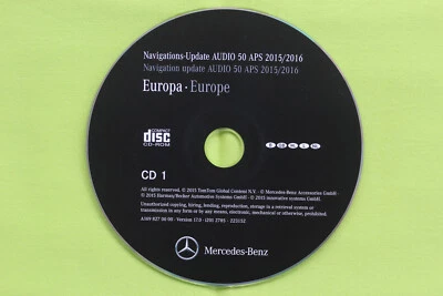 CD NAVIGATION MERCEDES BENZ AUDIO 50 APS BENELUX ENGLAND 2016 A B C GL M R NTG 2 - Bild 1 von 2