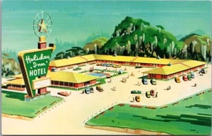 c1950s NATCHEZ, Mississippi Postcard HOLIDAY INN HOTEL Curteich / Artist's View - Bild 1 von 2