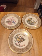 3 Lenox Edward Marshall Boehm Bird Plate Meadowlark Mountain Blue Bird Goldfinch