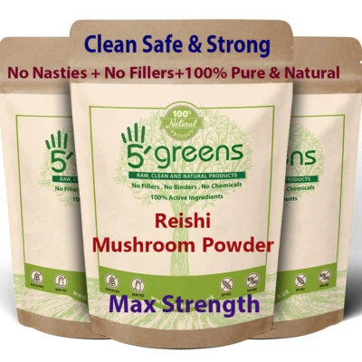 5GREEN Reishi Mushroom Powder -Ganoderma Lucidum- Strongest on Ebay