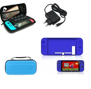 Chargeur secteur Nintendo Switch + Housse transport + etui silicone + film écran - Photo 1/11