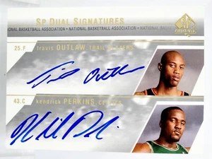 📈 K. PERKINS - T. OUTLAW AUTO RC 📈 2003-04 SP AUTHENTIC DUAL SIGNATURES ROOKIE - Picture 1 of 1