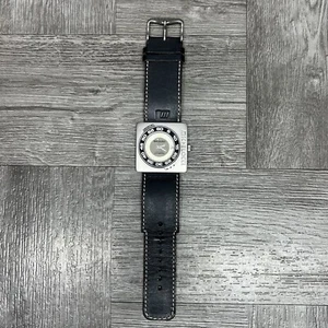 Vintage Carrozzeria MICHELOTTI Armbanduhr schwarz Lederband ungeprüft SELTEN HTF - Bild 1 von 20