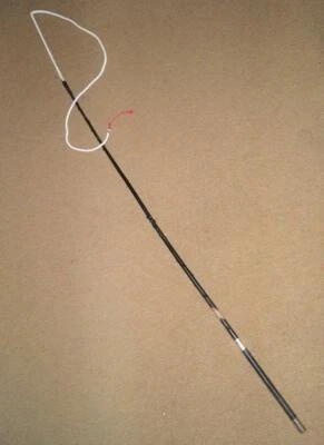 "BRIGHT, MARTIN & BIRTLES MAKERS" Black Holly Driving Whip W/White Leather Lash - Image 1 of 4