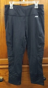 Avia Black Sz Medium Spandex Blend Capris - Picture 1 of 5