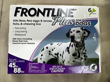 Frontline Plus for Large Dogs Flea Lice Ticks 45-88 Lbs 6 Doses Pack New Sealed