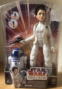 NEW Habro Star Wars 11" Princess Leia Organa & R2-D2 "Forces Of Destiny" Sealed - Picture 1 of 2