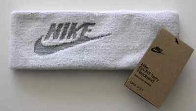 Nike Sport махровая повязка на голову мужская белая - Изображение 1 из 4