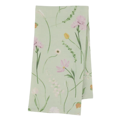 Chic Antique Aix Geschirrtuch mit Blumen 50x70 cm mint Baumwolle Küchentuch  - Bild 1 von 3