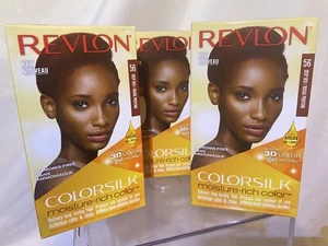 REVLON ColorSilk 3D Gel Moisture Rich Color, Ammonia Free Argon Oil Deep Red 56 - Picture 1 of 12