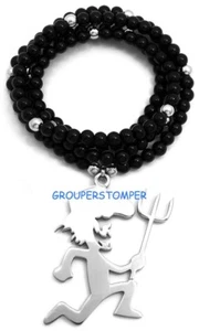 Collar Juggalo Colgante de Metal con Horquilla 32 Pulgadas Cadena de Cuentas Loco - Imagen 1 de 5