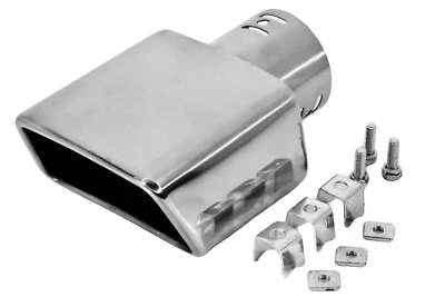 EDELSTAHL Auspuffblende Endrohr Trapez Abgeschrägt 150 x 133mm Universal - Bild 1 von 4