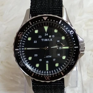 TIMEX Uhr TW2T75600 schwarzes Zifferblatt wasserdicht bis 10 ATMOS gebraucht Japan - Bild 1 von 13