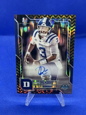 2025 Bowman Chrome U Darian Mensah Auto 1st Black&Gold Stealth Refractor #13/25 - Image 1 of 2