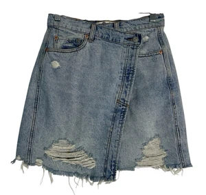 Falda vaquera Free People We The Free Distressed para mujer talla 26 - Imagen 1 de 3