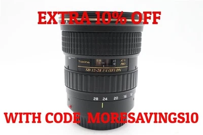 Tokina 12-28mm Wide-Angle Lens for Canon,  f/4, DX AT-X Pro, V. G. Refurbished - Image 1 of 4